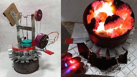 DIY Charcoal Powered Electric Generator