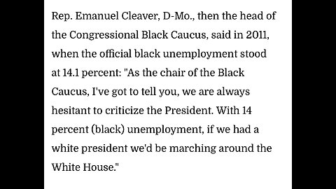 TOP 50 REASONS BLACKS SHOULD VOTE REPUBLICAN (#35) DEM. EMANUEL CLEVER