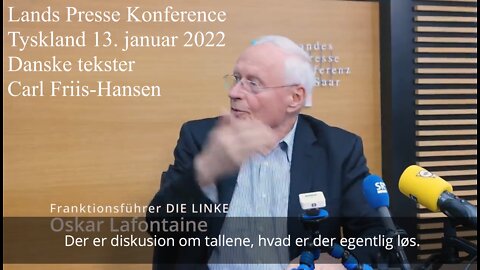 Lands Presse Konference Tyskland 13. januar 2022 - VAX Pligt