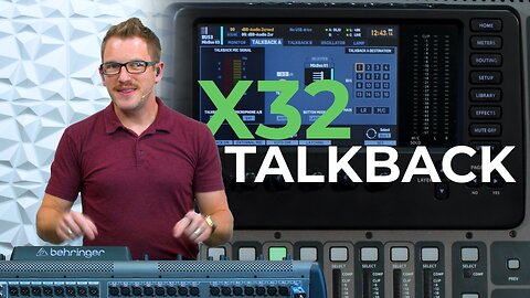 How I Set Up my Behringer X32 Talkback Mic