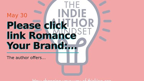 Please click link Romance Your Brand: Building a Marketable Genre Fiction Series (Publishing Ho...