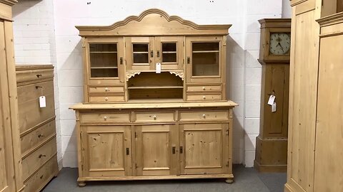 Very Large Reclaimed Pine Partly Glazed Dresser (V5507G) @PinefindersCoUk