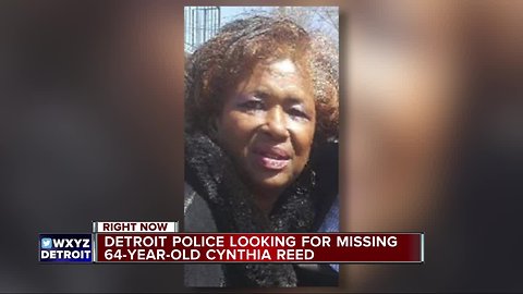 Detroit Police looking for missing 64-year-old Cynthia Reed