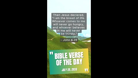 Bible Verse of the Day: July 25, 2024