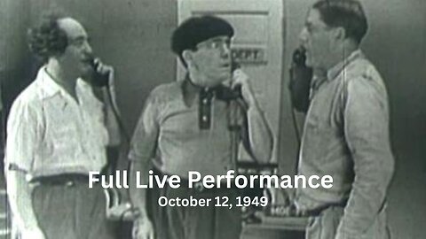 The Three Stooges 1949 Live Performance TV Pilot "Jerks Of All Trades" Full Episode