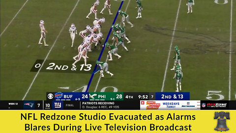 NFL Redzone Studio Evacuated as Alarms Blares During Live Television Broadcast