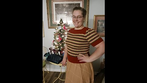 Christmas 1930's Lavenda Rainbow Jumper