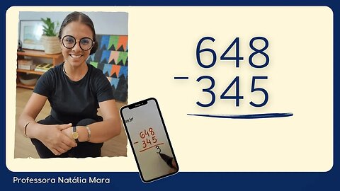 648-345 | 648-345 | EXEMPLO DE SUBTRAÇÃO BEM FÁCIL DE FAZER