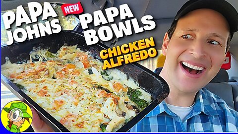 Papa John's® 👨‍🍳 CHICKEN ALFREDO PAPA BOWL Review 🐔🍕🥣 Keto Option? 🤔 Peep THIS Out! 🕵️‍♂️