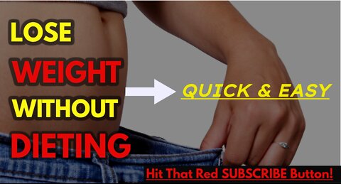 How To Lose Weight Extremely Fast Without Dieting - QUICK