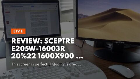 Review: Sceptre E205W-16003R 20%22 1600x900 up to 75Hz Ultra Thin Frameless LED Monitor 2X HDMI...