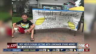 Florida first-grader donates lemonade stand money to help victims of Hurricane Dorian