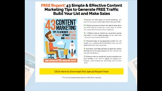 43 Content Marketing Tips (for traffic, leads and sales...)