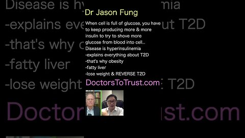 DR JASON FUNG: When cell is full of glucose, you have to keep producing more & more insulin!