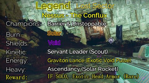 Destiny 2 Legend Lost Sector: Nessus - The Conflux 6-30-22