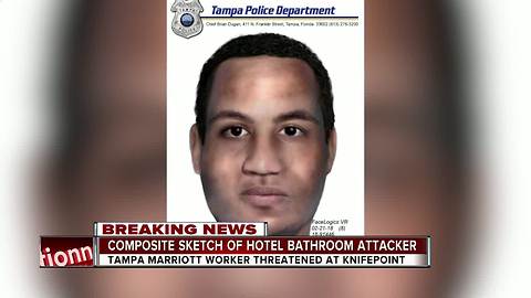 Woman attacked in hotel bathroom by man with knife