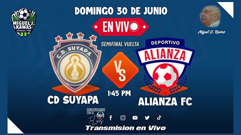 DOMINGO DE FUTBOLL C D SUYAPA VS ALIANZA F C DESDE LA CEIBA HONDURAS