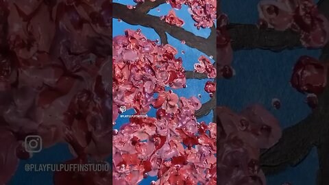 🌸 3D cherry blossom painting