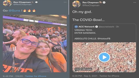 Woke Rex Chapman Can Attend NBA Playoffs...But College Football Is "Dangerous"