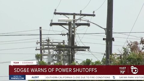 SDG&E warns of power shutoffs