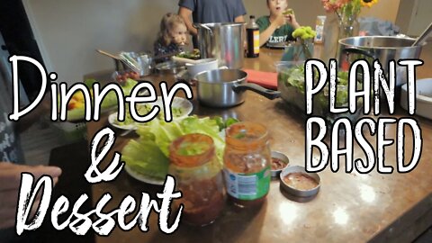 Day In The Life as a Mom Of 6 Kids/ Dinner & Dessert/ Plant Based