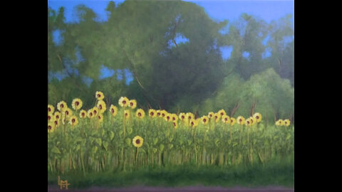 The Making of Sunflowers - Acrylic Painting