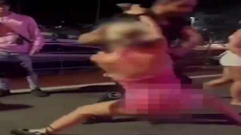 Shocking moment young Brit women are thrown on floor by aggressive bouncers outside club in Marbella