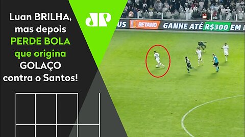 AÍ NÃO! Luan dá LINDA ASSISTÊNCIA, mas depois PERDE BOLA que origina GOLAÇO do Goiás contra o Santos