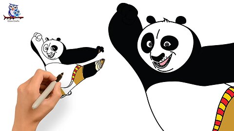 How to Draw Po Kung Fu Panda - Step by Step