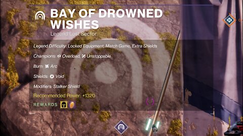 Destiny 2, Legend Lost Sector, Bay of Drowned Wishes on the Dreaming City 1-3-22