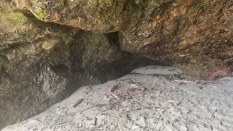 Cool Little Cave at Big River Beach in Mendocino CA