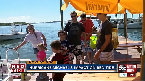 Hurricane gave some areas red tide relief