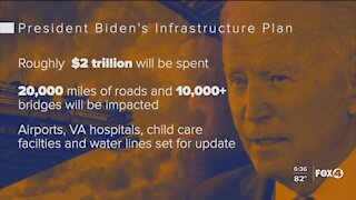 Biden lays out $2 trillion plan to improve nation's infrastructure