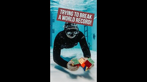 Man attempts world record for solved Rubik's cubes underwater