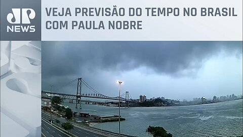 Frente fria intensifica a chuva no Centro-Sul do país