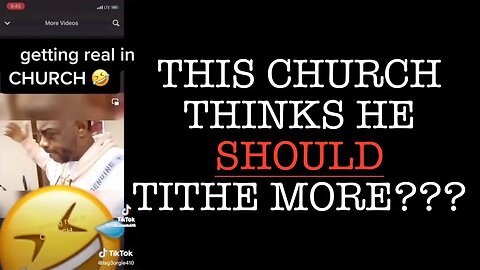 THIS CHURCH THINKS HE SHOULD TITHE MORE???