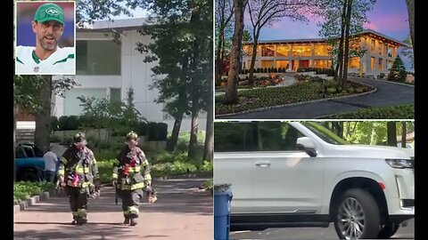 It's an emergency now! Firefighters and cops are seen arriving at Aaron Rodgers $9.5M NJ mansion