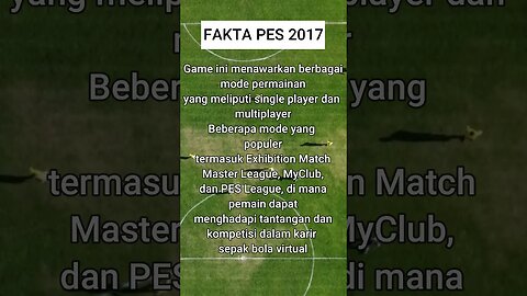 FAKTA MENARIK TENTANG GAME PES 2017 #shorts