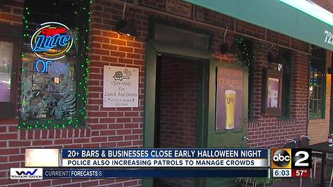 Police using skywatch, patrols to monitor Halloween crowds in Fells Point