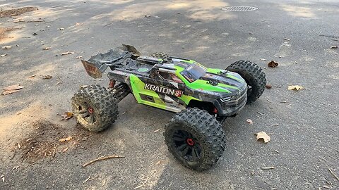 Live Bash with 1/5 Scale Arrma Kraton 8s (broke it on a tree). Then Bashed Losi DBXLE.