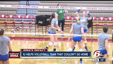 Hurricane Irma: IU volleyball team helps Florida Gulf Coast University team stranded in Indiana