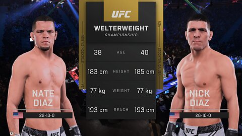 Nate Diaz Vs Nick Diaz Welterweight Championship