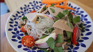 How to make spicy Thai glass noodle salad with Vietnamese sausage