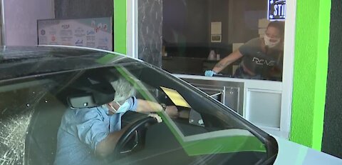 Cannabis drive-thru window in Las Vegas