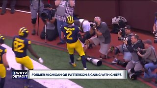 Michigan QB Shea Patterson talks with WXYZ's Brad Galli about signing with Chiefs