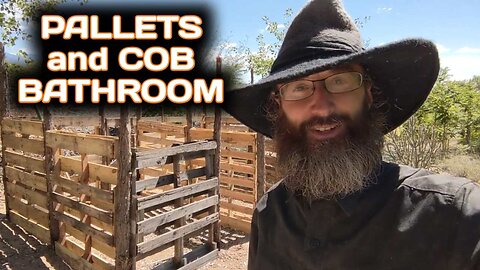 Pallets and Cob Bathroom