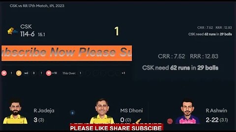 🔴LIVE CRICKET MATCH TODAY | CRICKET LIVE | 17th MATCH IPL | CSK vs RR LIVE MATCH TODAY | Cricket 22