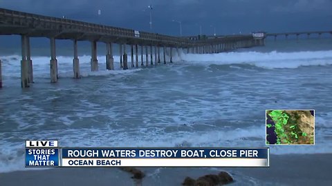 Storm brings rough waters to Ocean Beach