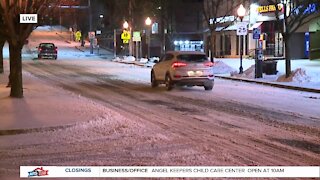 Snow on Thursday morning in Baltimore City