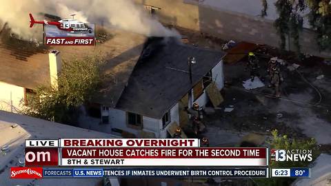 Vacant house catches on fire again | Breaking news